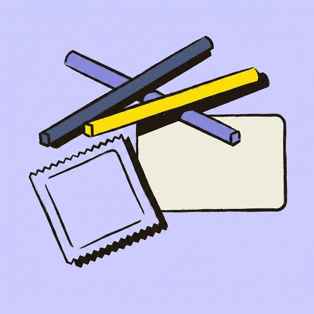 Straws and a card in a loose flat-lay